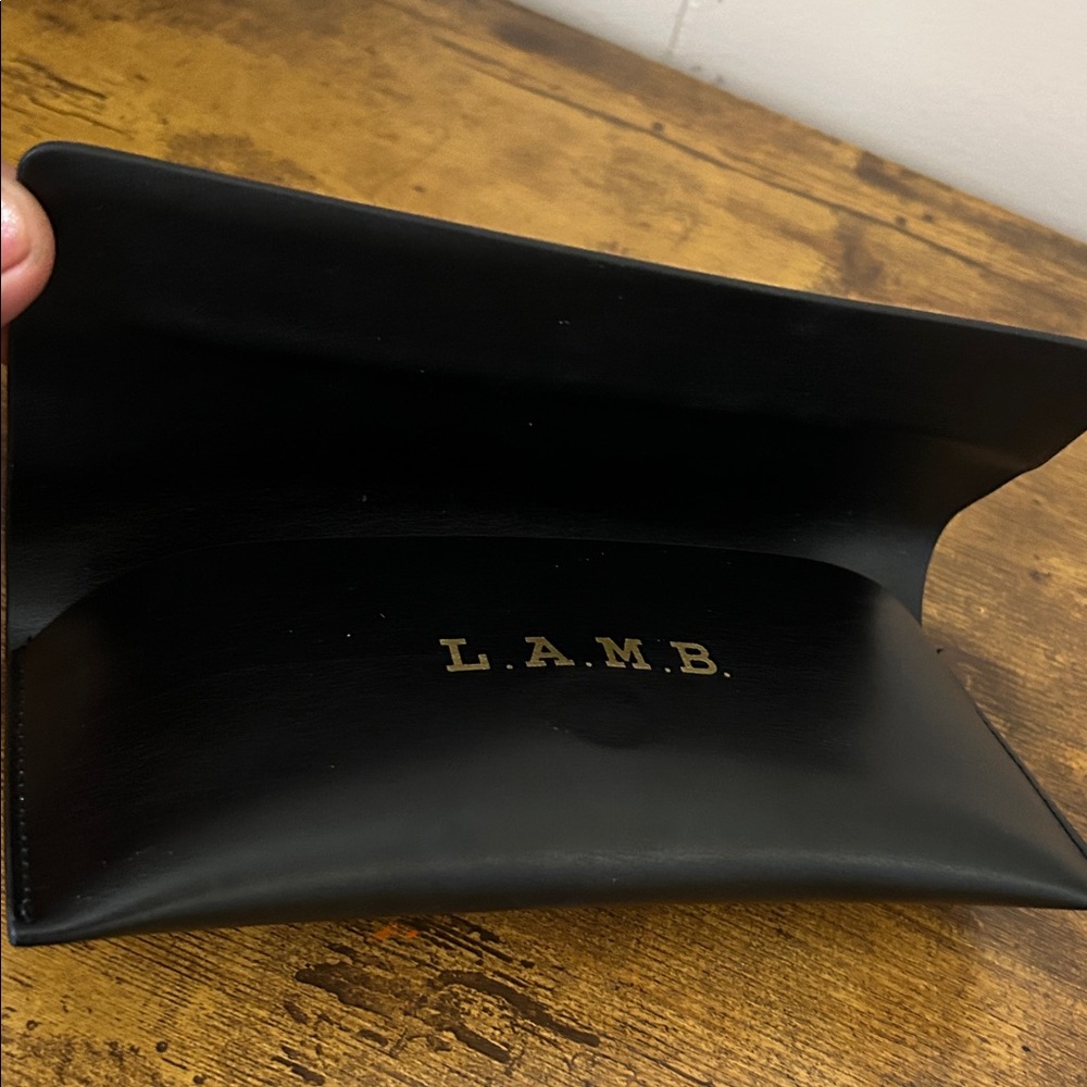 L.A.M.B. Black Embossed Leather Sunglasses Cade
